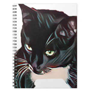 Carnet mignon de chat noir