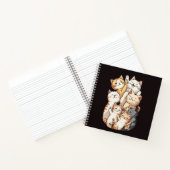 Carnet mignon dessin animé photo du groupe de chats (Intérieur)