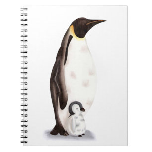 Carnet mignon empereur Penguin et poussin