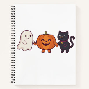 Carnet Mignon Fantôme Chat Noir & Citrouille Halloween