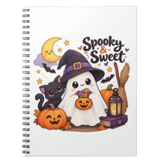 Carnet Mignon fantôme effrayant et doux Veste à capuche p