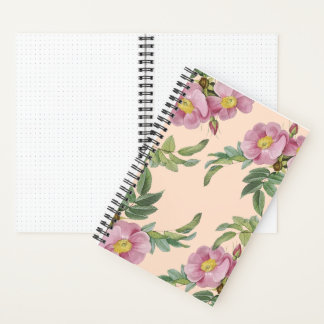 Carnet mignon fleurs roses moderne