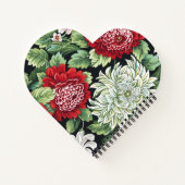 Carnet Mignon floral rouge personnalisé (Dos)