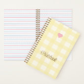 Carnet Mignon Gingham Jaune et Blanc (À l'intérieur)