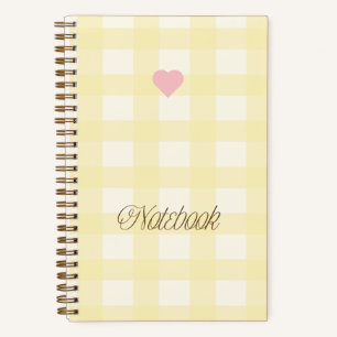 Carnet Mignon Gingham Jaune et Blanc