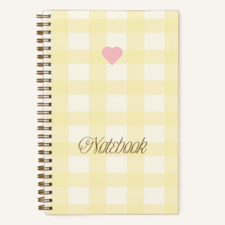 Carnet Mignon Gingham Jaune et Blanc