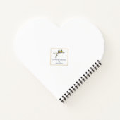 Carnet mignon inséparables cerisier fleur coeur blanc (Dos)