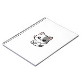 Carnet Mignon Kawaii Chat Gris Blanc (Côté gauche)