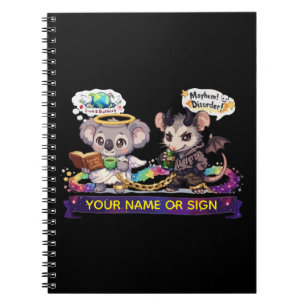 Carnet Mignon Koala Ange et Opossum du Chaos - Amour et P