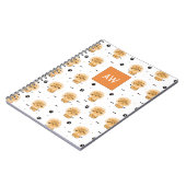 Carnet Mignon lion sauvage de dessin animé avec monogramm (Côté gauche)