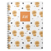 Carnet Mignon lion sauvage de dessin animé avec monogramm (Devant)