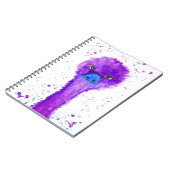Carnet mignon mauve emu (Côté gauche)