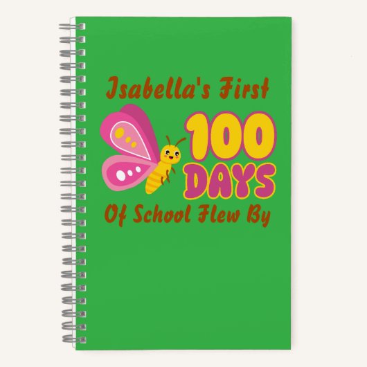 Carnet Mignon Mes 100 Premiers Jours D'école Sont Passés (Recto)