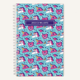 Carnet Mignon motif de coeur de licorne anti Saint Valent