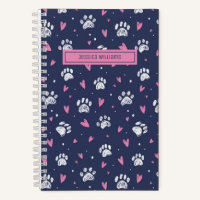 Mignon motif d'impression de patte de l'animal de