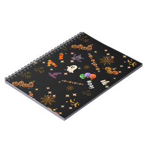 Carnet Mignon motif spirale Halloween Kawaii effrayant