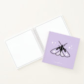 Carnet mignon mou pourpre avec nom (Intérieur)