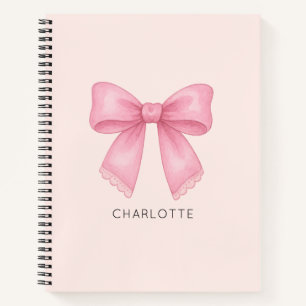 Carnet Mignon Nœud Aquarelle Coquette
