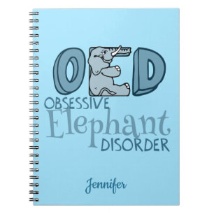 Carnet Mignon Obsessionnel Trouble d'Éléphant Personnalis