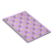Carnet Mignon ours en cookie Patchwork Lavande Myrtille (Côté Droit)
