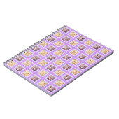 Carnet Mignon ours en cookie Patchwork Lavande Myrtille (Côté gauche)