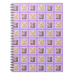 Carnet Mignon ours en cookie Patchwork Lavande Myrtille