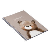 Carnet Mignon Ourson Brun Blanc Mignon (Côté Droit)