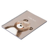 Carnet Mignon Ourson Brun Blanc Mignon (Côté gauche)
