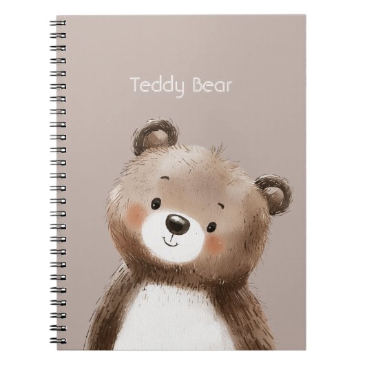 Carnet Mignon Ourson Brun Blanc Mignon (Devant)
