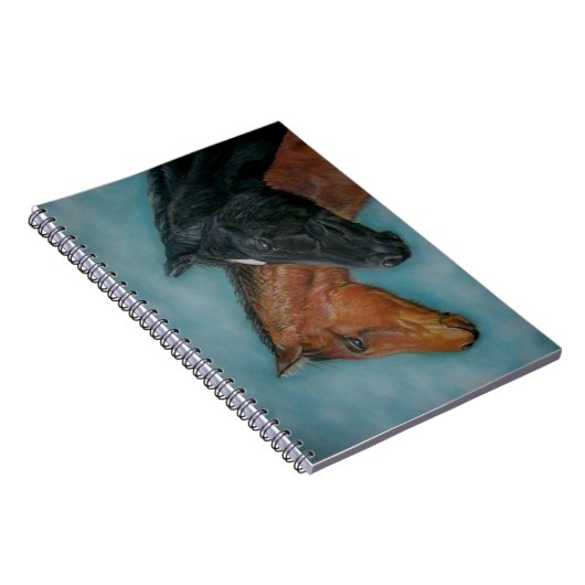 Carnet mignon poulain noir poulain colt portrait cheval (Côté Droit)