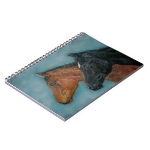 Carnet mignon poulain noir poulain colt portrait cheval