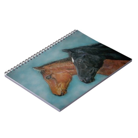 Carnet mignon poulain noir poulain colt portrait cheval (Côté gauche)