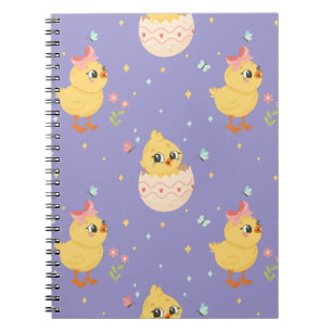 Carnet Mignon poussin de Pâques avec motif transparent à