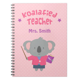 Carnet Mignon Professeur Koala Ours Amusant de Jeu de Mot