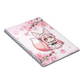 Carnet Mignon Renarde Chibi Rose Pastel  (Côté Droit)