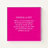 Carnet Mignon Rose Chaud Fort et Courageux Simple (Dos)