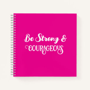 Carnet Mignon Rose Chaud Fort et Courageux Simple