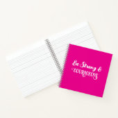 Carnet Mignon Rose Chaud Fort et Courageux Simple (Intérieur)