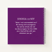 Carnet Mignon Violet Foncé Fort et Courageux Simple (Dos)