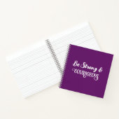 Carnet Mignon Violet Foncé Fort et Courageux Simple (Intérieur)