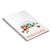 Carnet Mignonette OWLS Mariage à thème Bleu orange (Côté Droit)