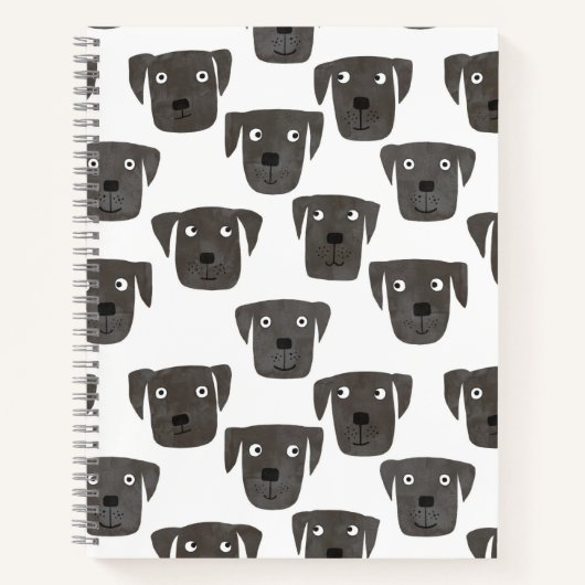 Carnet Mignonne Black Labrador Retriever Chien (Devant)