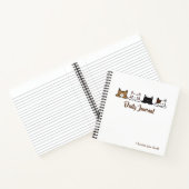 Carnet Mignonne "Chats Tous Dans Une Rangée" (Intérieur)