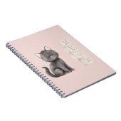 Carnet Mignonne Chatte Noire Rose Miaou (Côté Droit)