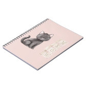 Carnet Mignonne Chatte Noire Rose Miaou (Côté gauche)