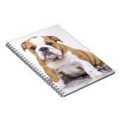 Carnet Mignonne chiot Bulldog assis (Côté Droit)