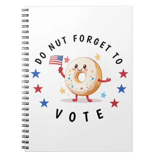 Carnet Mignonne Donut n'oublie pas de voter - Elections a (Devant)