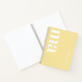 Carnet Mignonne école simple de monogramme jaune (Intérieur)