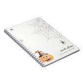 Carnet Mignonne Éffrayante Halloween Citrouille Spider We (Côté Droit)