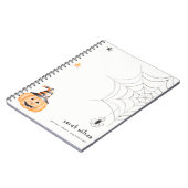 Carnet Mignonne Éffrayante Halloween Citrouille Spider We (Côté gauche)